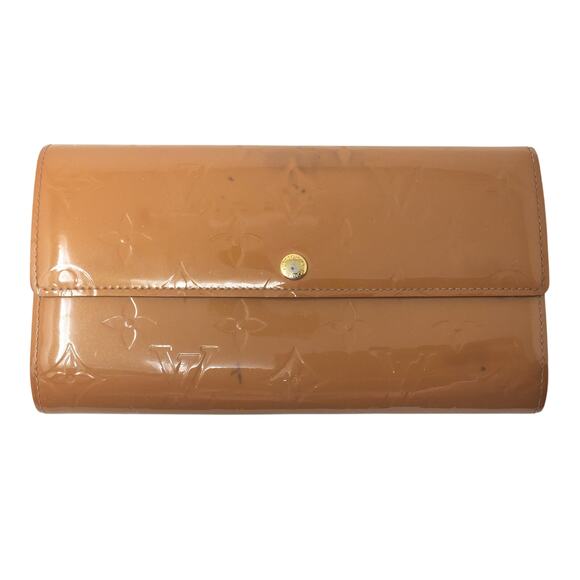 Louis Vuitton Vernis Monogram Sarah Long Wallet -Bronze / Mustard - Picture 8 of 16